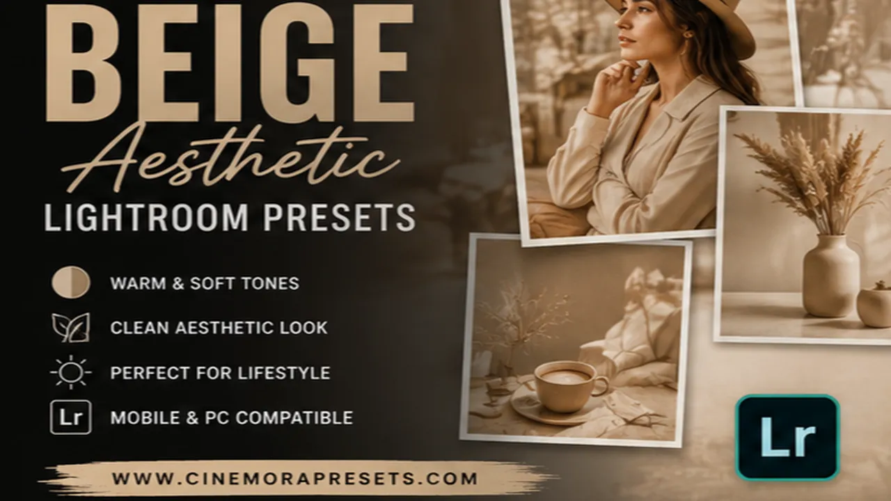 Beige Aesthetic Lightroom Presets Preset Pack Preview