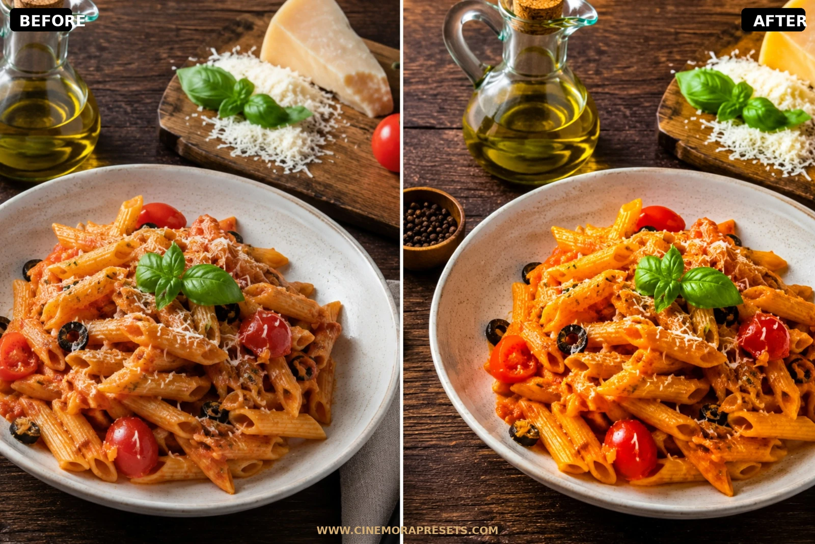 Food Lightroom Presets Preset Pack Preview