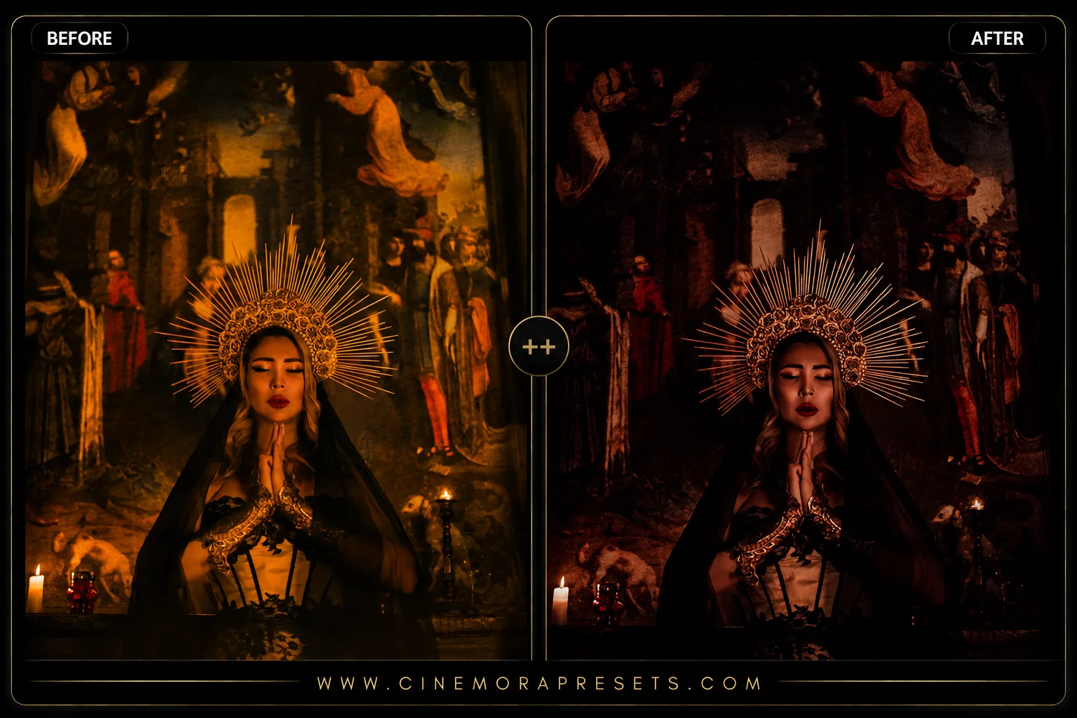5 Free Gothic Lightroom Presets (2026) – Dark Aesthetic XMP Pack Preset Preview