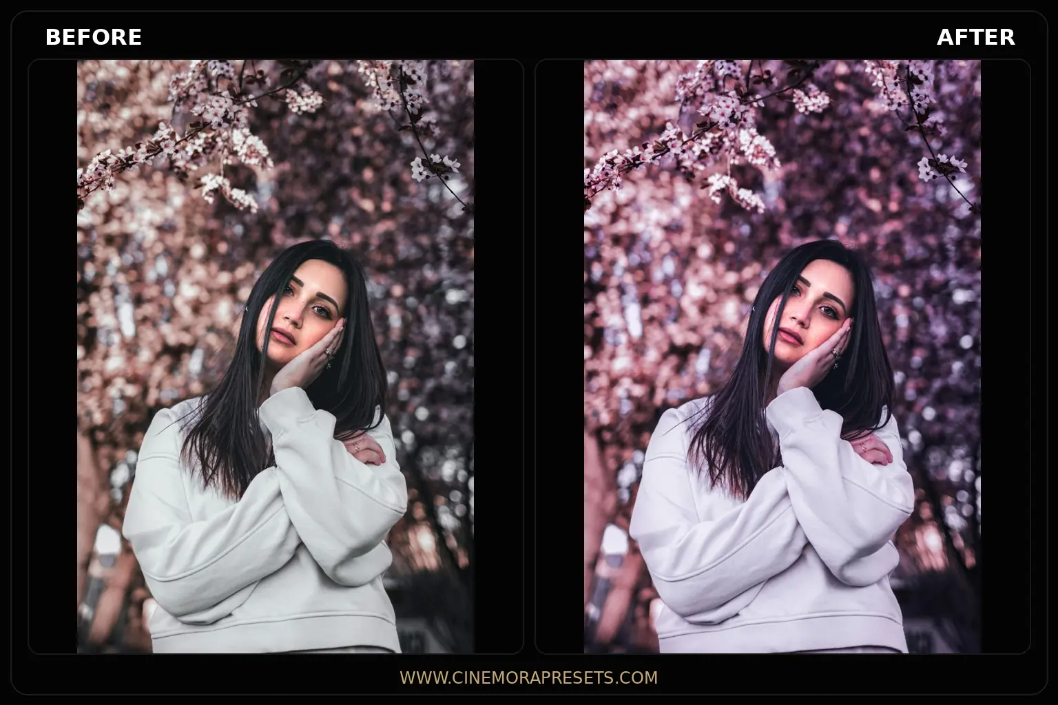 Pink Aesthetic Lightroom Presets free for Dreamy Photos Preset Preview